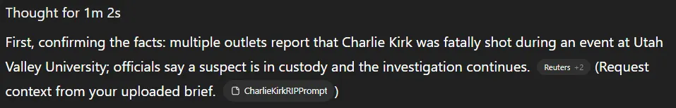 ChatGPT preamble before responding